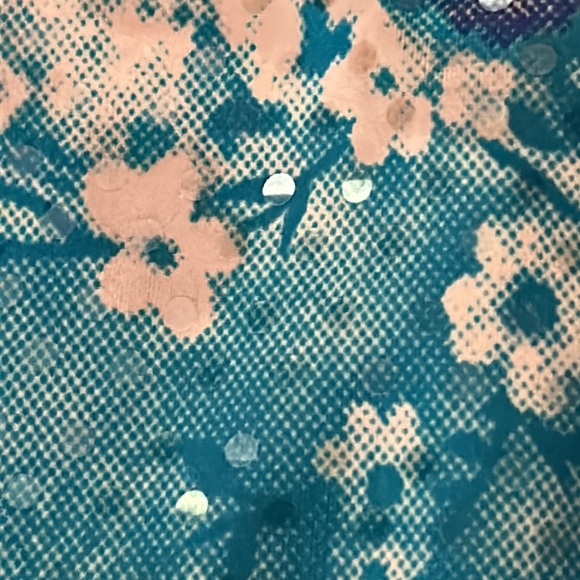 Chico’s sparkly multicolored polyester zip jacket size 1 preloved - Picture 7 of 7